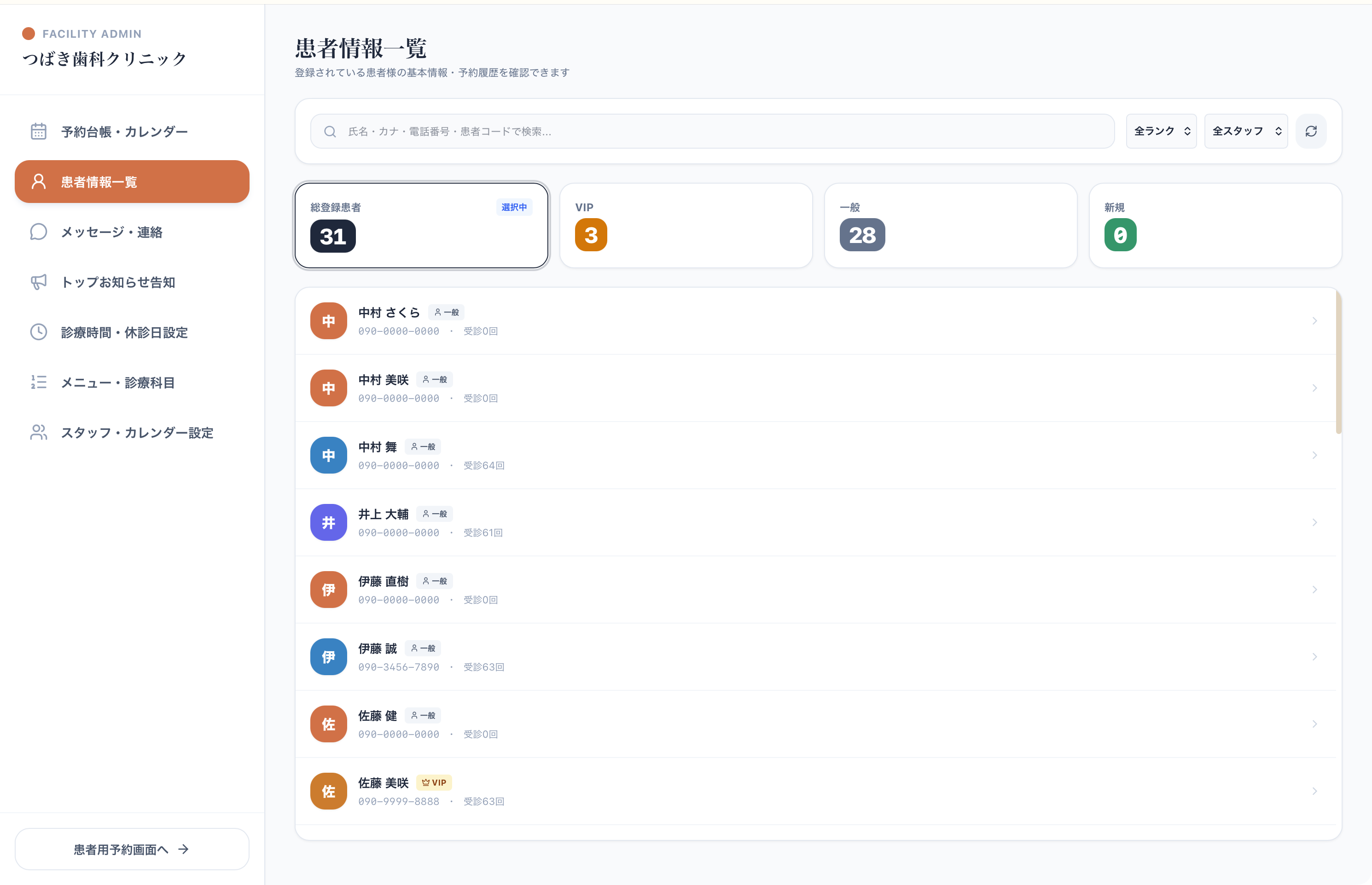患者情報一覧